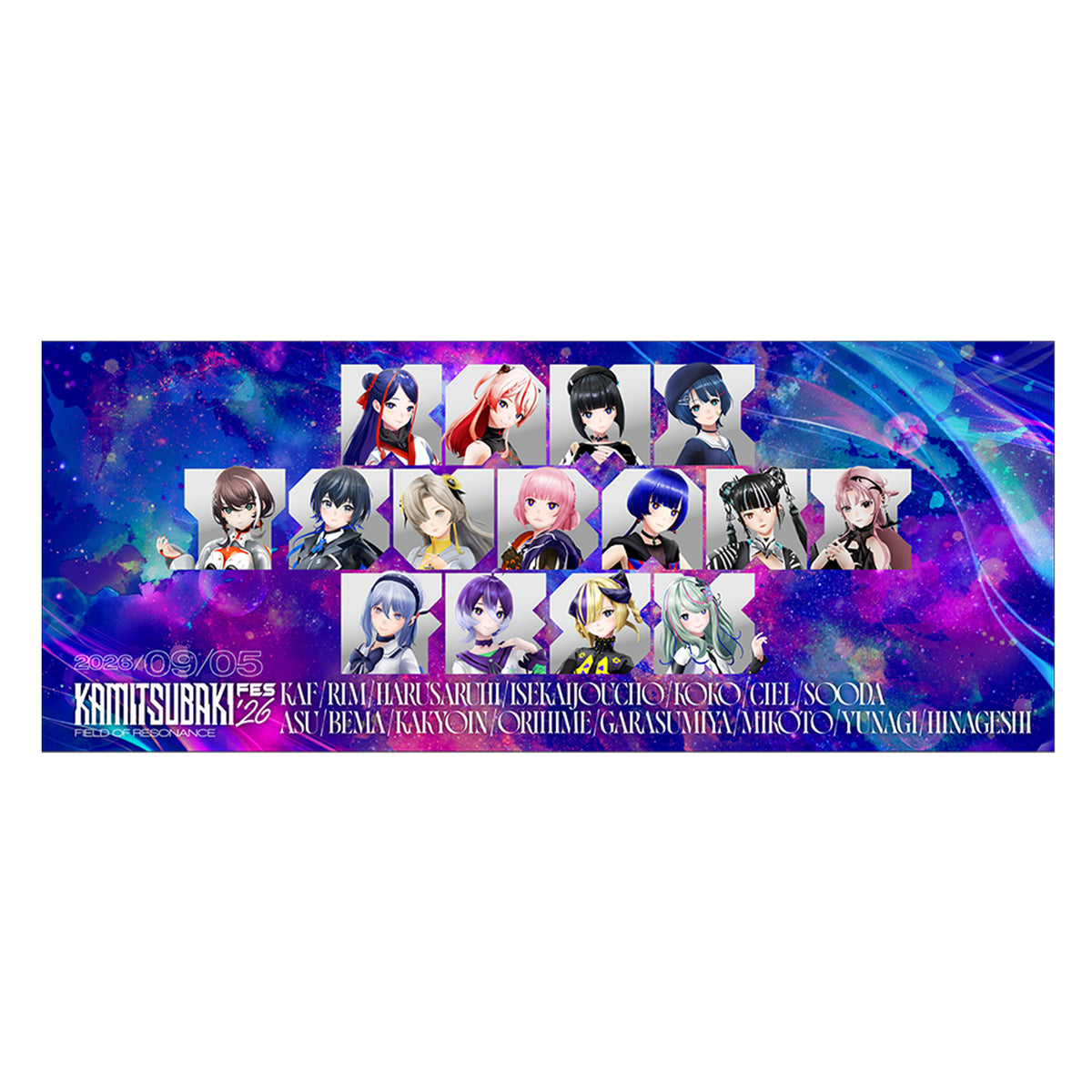 KAMITSUBAKI STUDIO】フェイスタオル／KAMITSUBAKI FES '26 FIELD OF