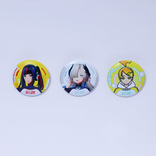 画像をギャラリービューアに読み込む, 【KAMITSUBAKI STUDIO×HELLO OSAKA】クッション缶バッジ3個セットC(派流・世界・亜良)/KAMITSUBAKI STUDIO presents バーチャル謎解きミステリー「魔女謎解」with HELLO OSAKA OFFICIAL GOODS