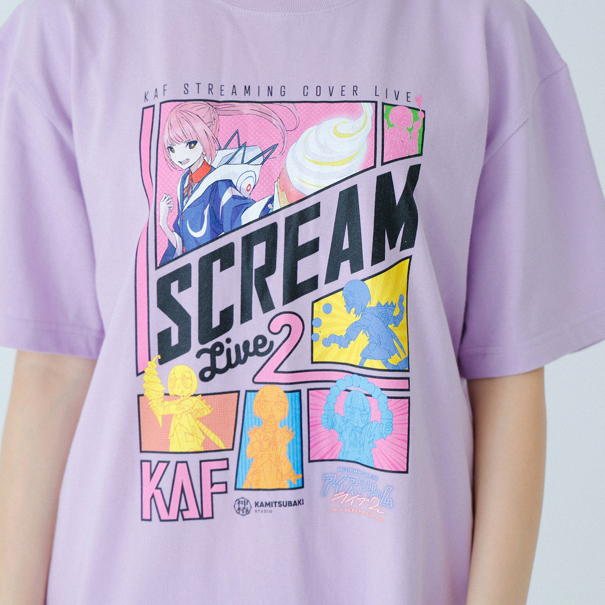 花譜】I SCREAM LIVE2 Tシャツ／PURPLE／KAF STREAMING COVER