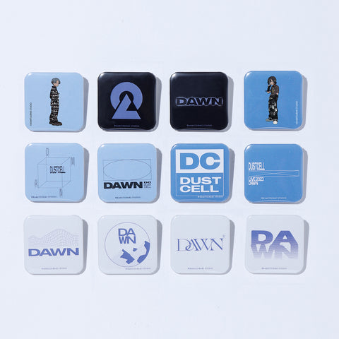 【DUSTCELL】「DAWN」ランダムスクエア缶バッジ2個セット(全12種)/DUSTCELL LIVE 2023「DAWN」