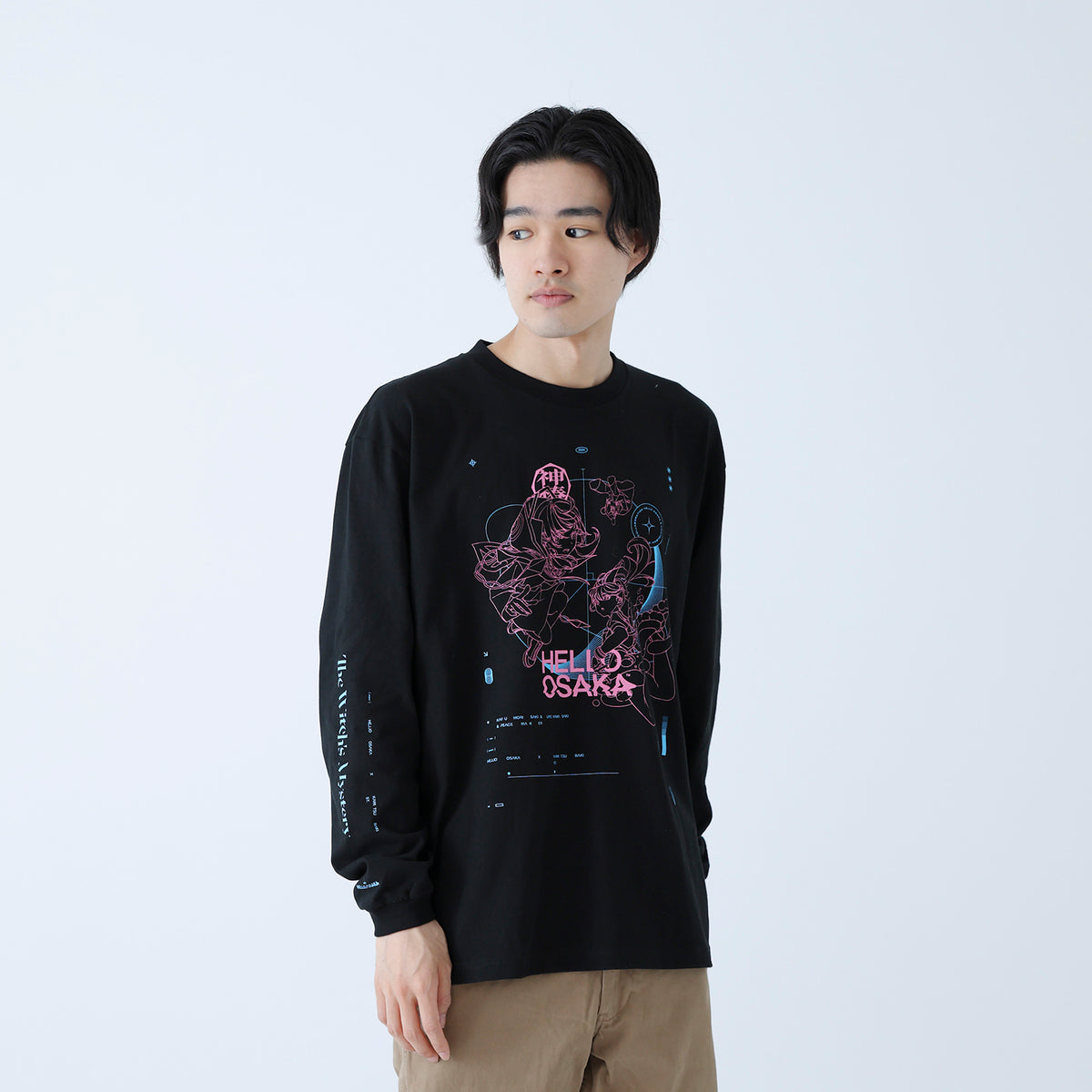 【KAMITSUBAKI STUDIO×HELLO OSAKA】ロングスリーブTシャツ/KAMITSUBAKI STUDIO presents バーチャル謎解きミステリー「魔女謎解」with HELLO OSAKA OFFICIAL GOODS