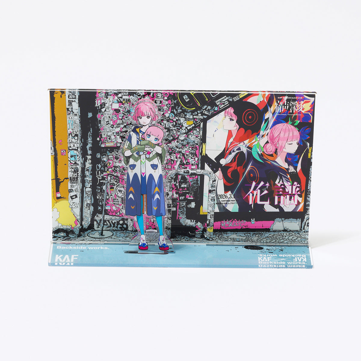 【未開封】花譜 Backside works.×KAF アクリルスタンドC/神椿 花譜】Backside works.×KAF イラストアクリルスタンド A ＊お一人様