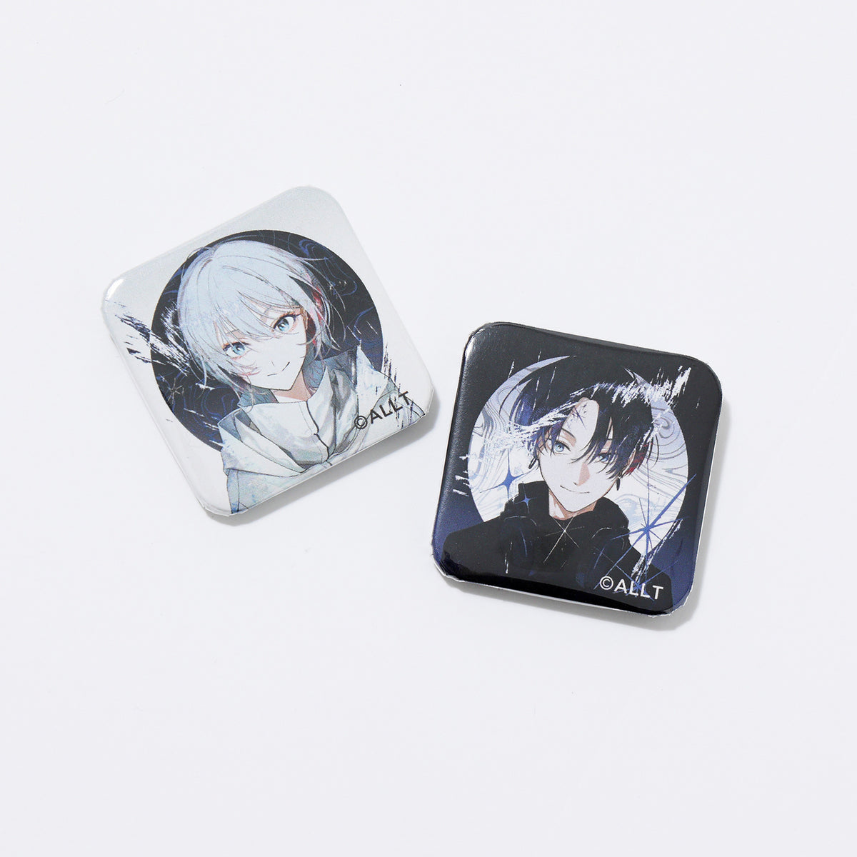 DUSTCELL】6周年記念イラストスクエア缶バッジ2個セット／DUSTCELL 6th