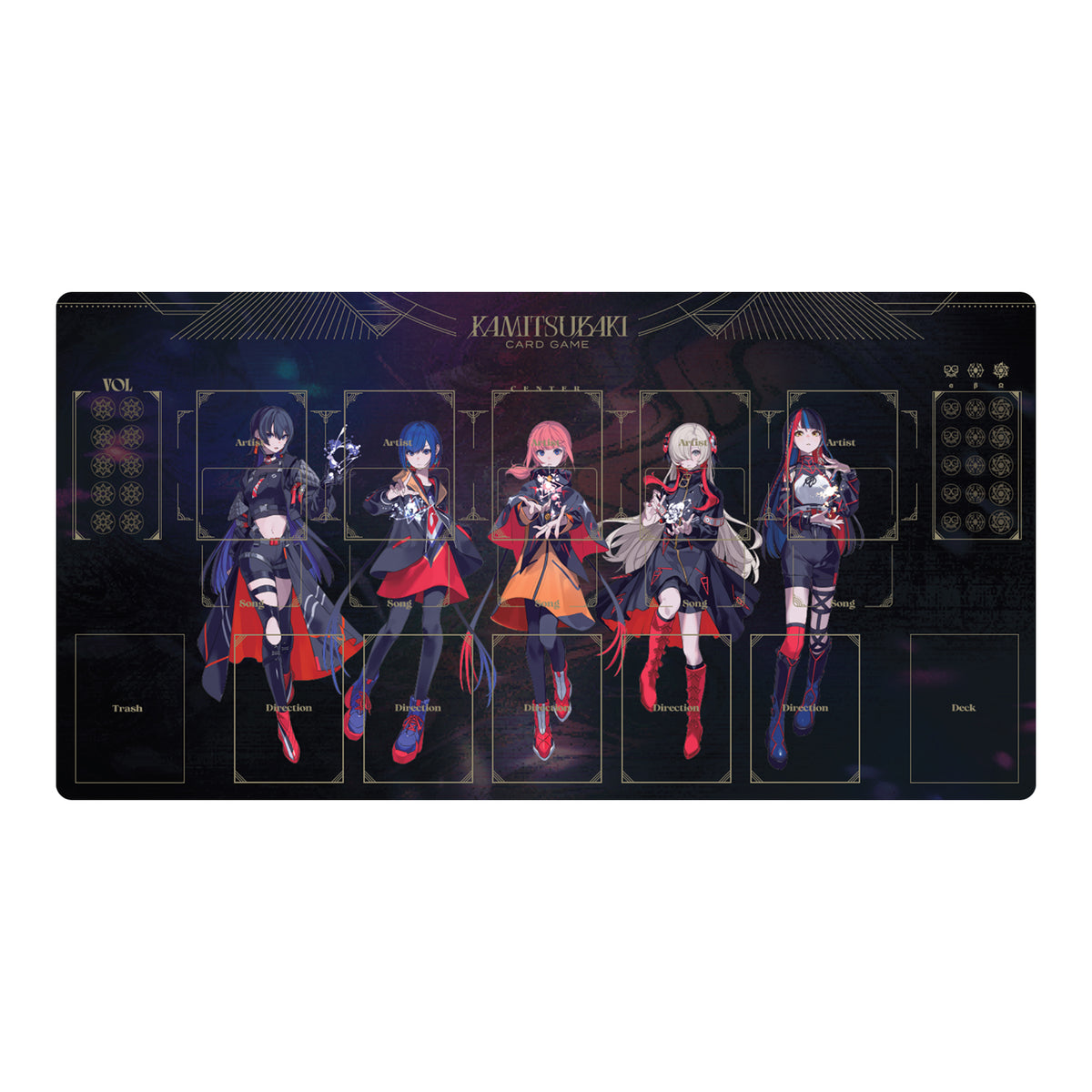 【神椿TCG】カードゲームプレイマット V.W.P 花魁鳥 ver./KAMITSUBAKI CARD GAME STARTER DECK & OFFICIAL GOODS
