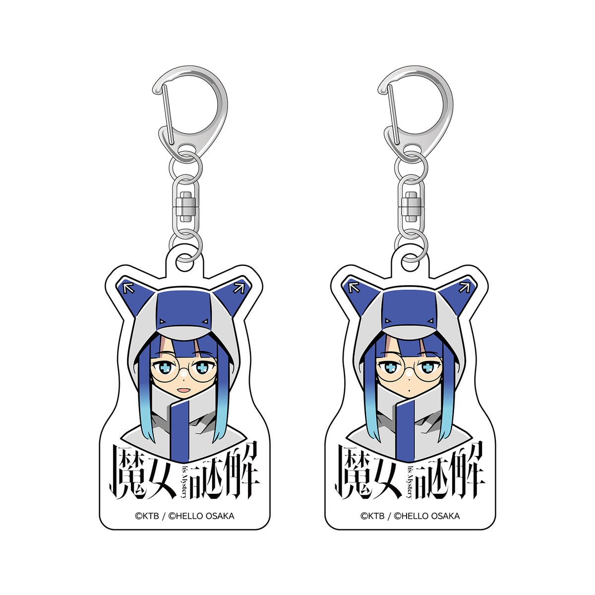 【KAMITSUBAKI STUDIO×HELLO OSAKA】キーホルダー2個セット 影駅 観歌/KAMITSUBAKI STUDIO presents バーチャル謎解きミステリー「魔女謎解」with HELLO OSAKA OFFICIAL GOODS