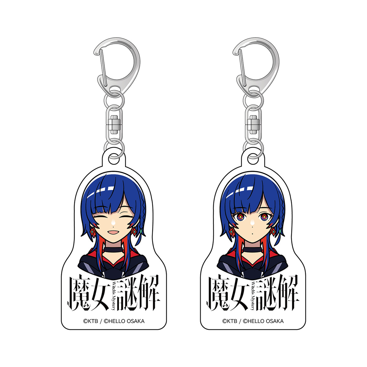 【KAMITSUBAKI STUDIO×HELLO OSAKA】キーホルダー2個セット 谷置 狸眼(理芽)/KAMITSUBAKI STUDIO presents バーチャル謎解きミステリー「魔女謎解」with HELLO OSAKA OFFICIAL GOODS