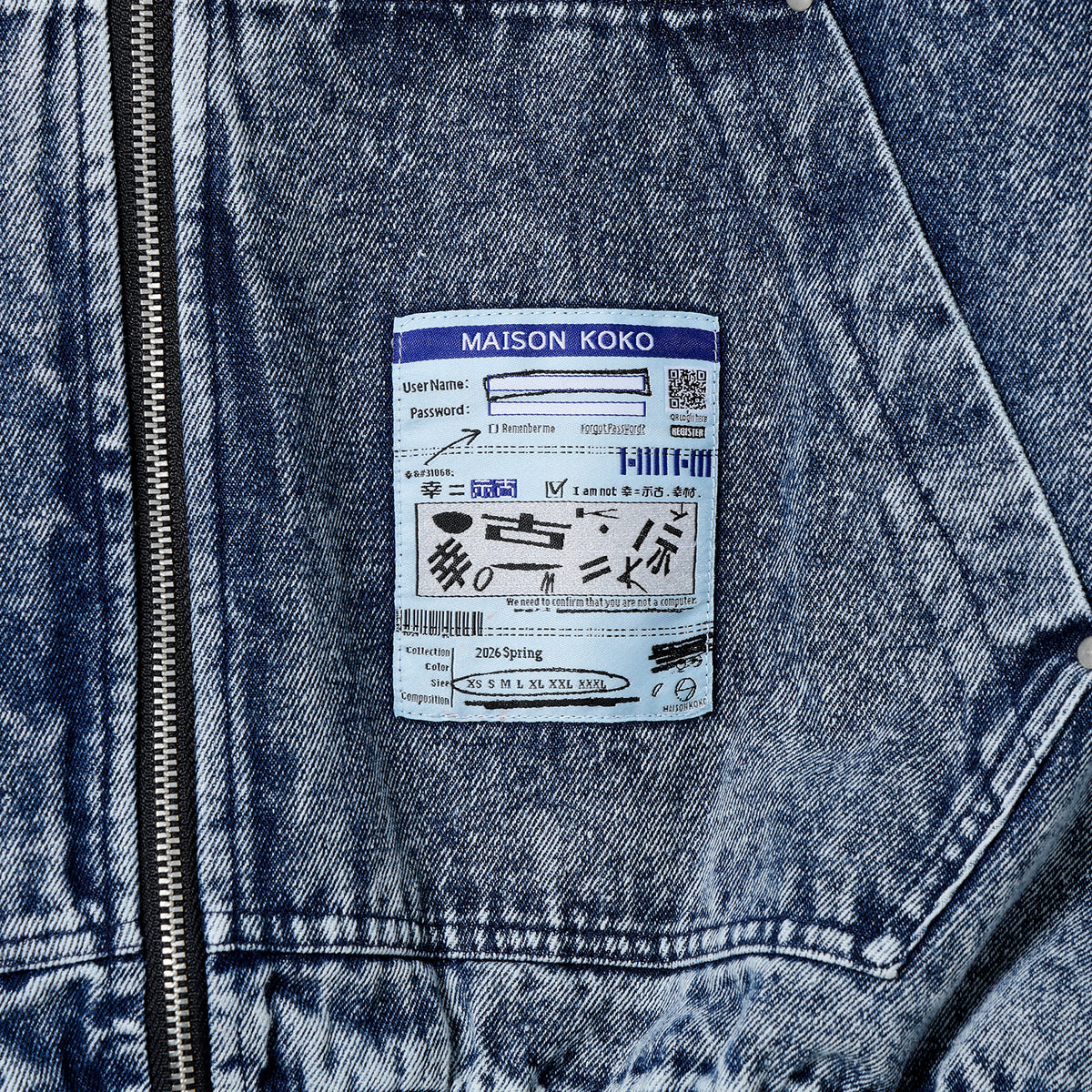 幸祜】LOGO DENIM JACKET/MAISON KOKO -2026 Spring Collection 幸祜】LOGO DENIM JACKET/MAISON KOKO -2026 Spring Collection