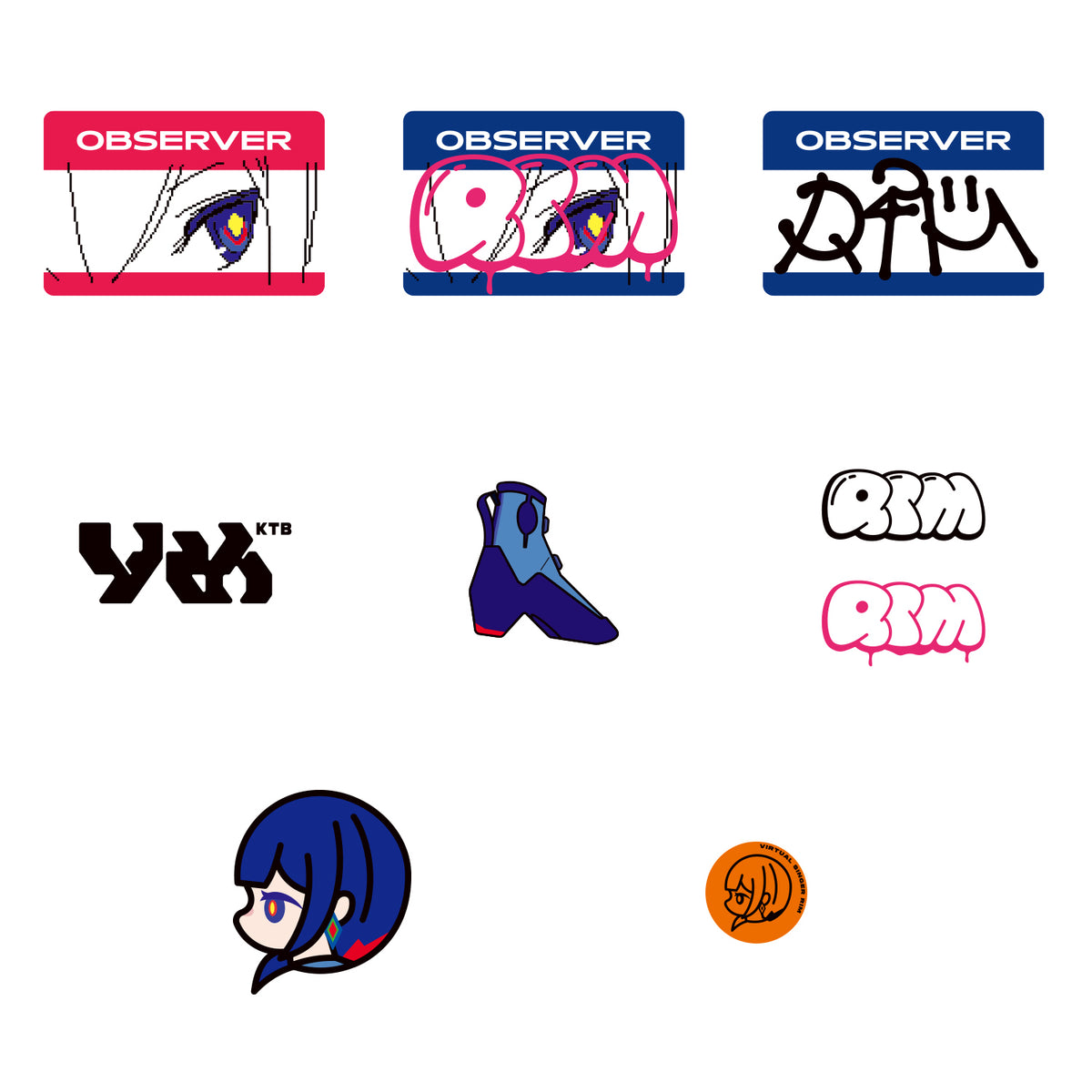 理芽】グラフィックステッカーセット すとろぼ ver.／花譜 5th