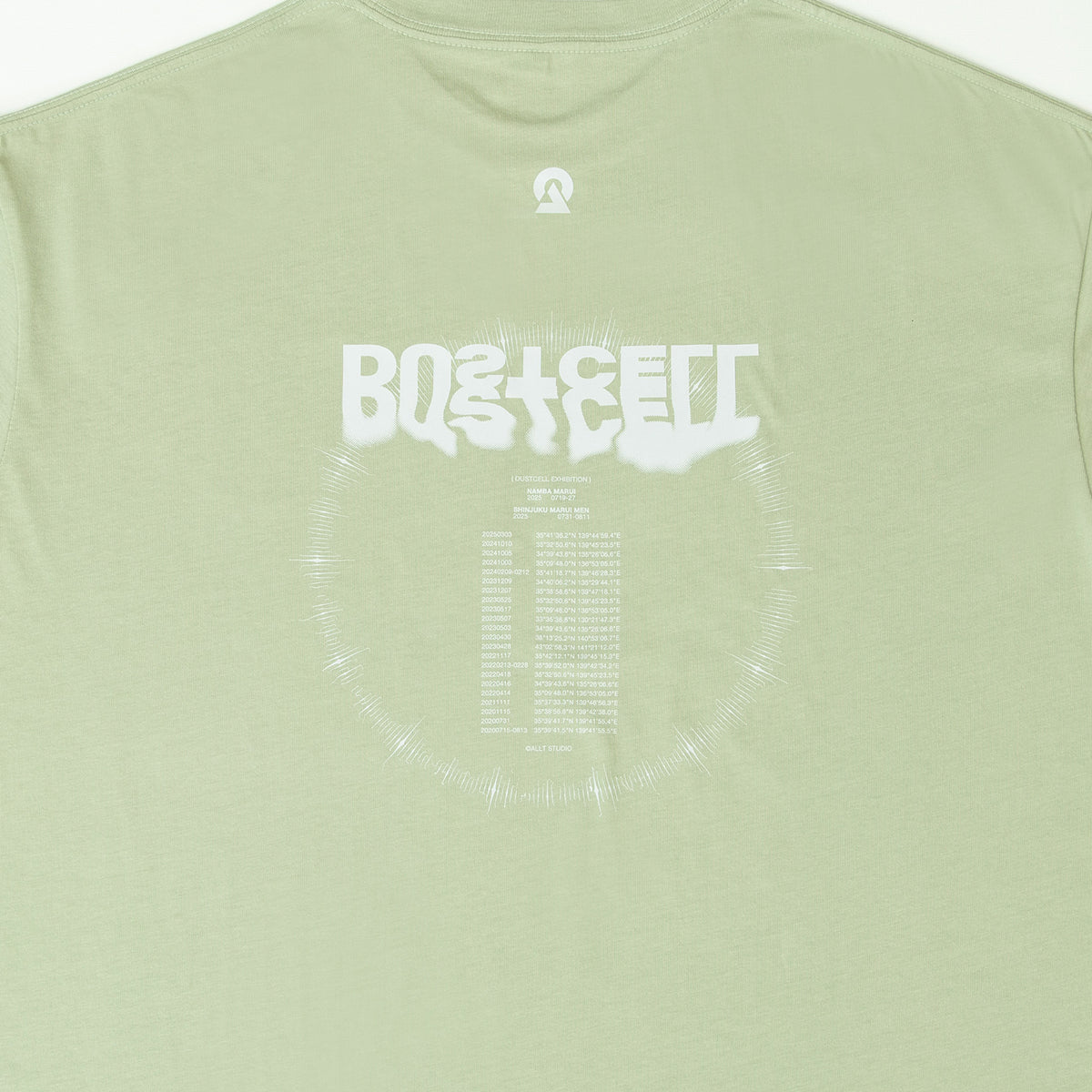 【DUSTCELL】ビッグシルエットTシャツ/MOSS GREEN/「ONE」at 日本武道館 Blu-ray 発売記念 POP UP「MONOLITH」