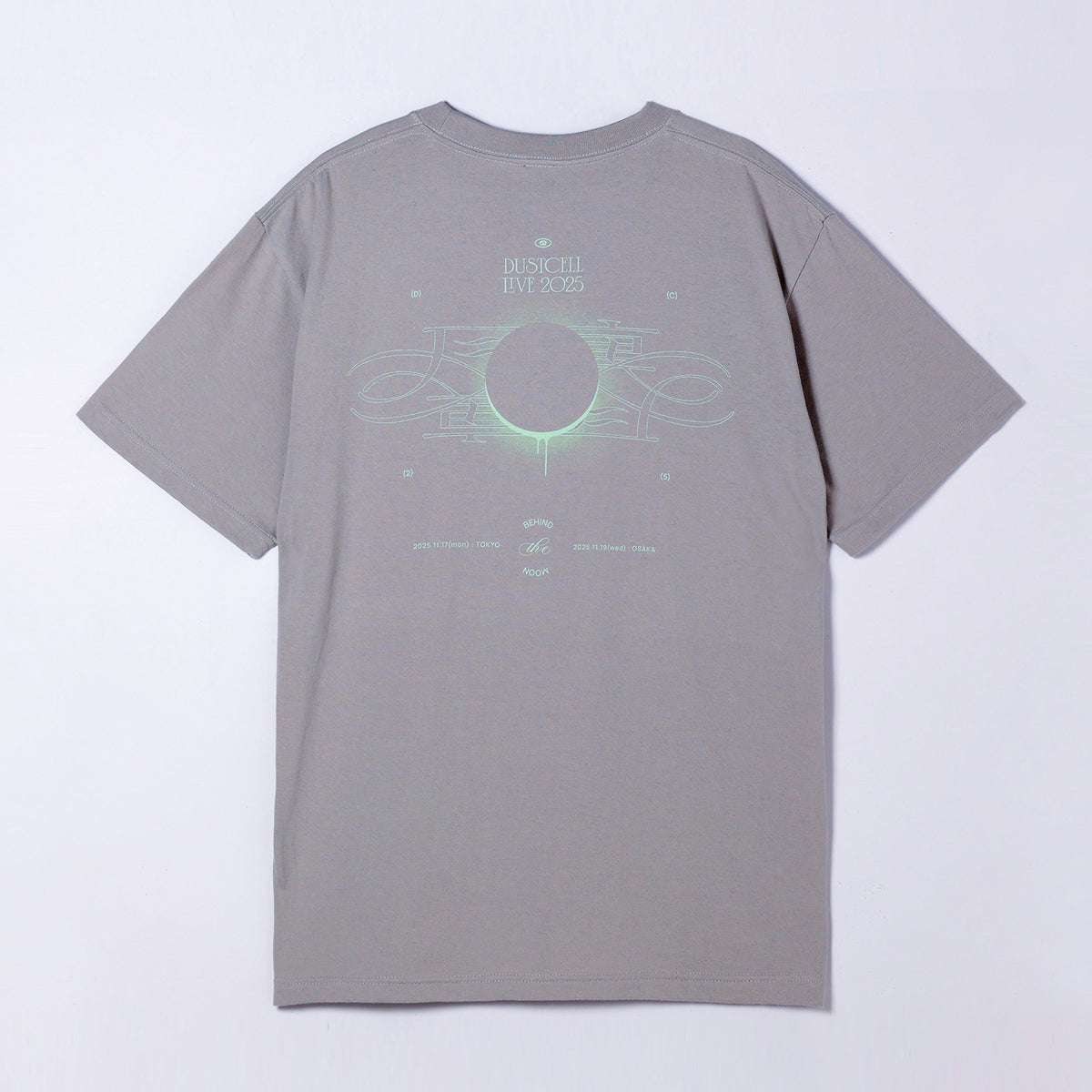 DUSTCELL】「月の裏」グラフィックTシャツ／LIGHT GRAY