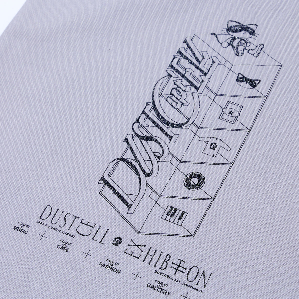 DUSTCELL】「DUSTCELL apt.」トートバッグ／SKY GRAY／EXHIBITION