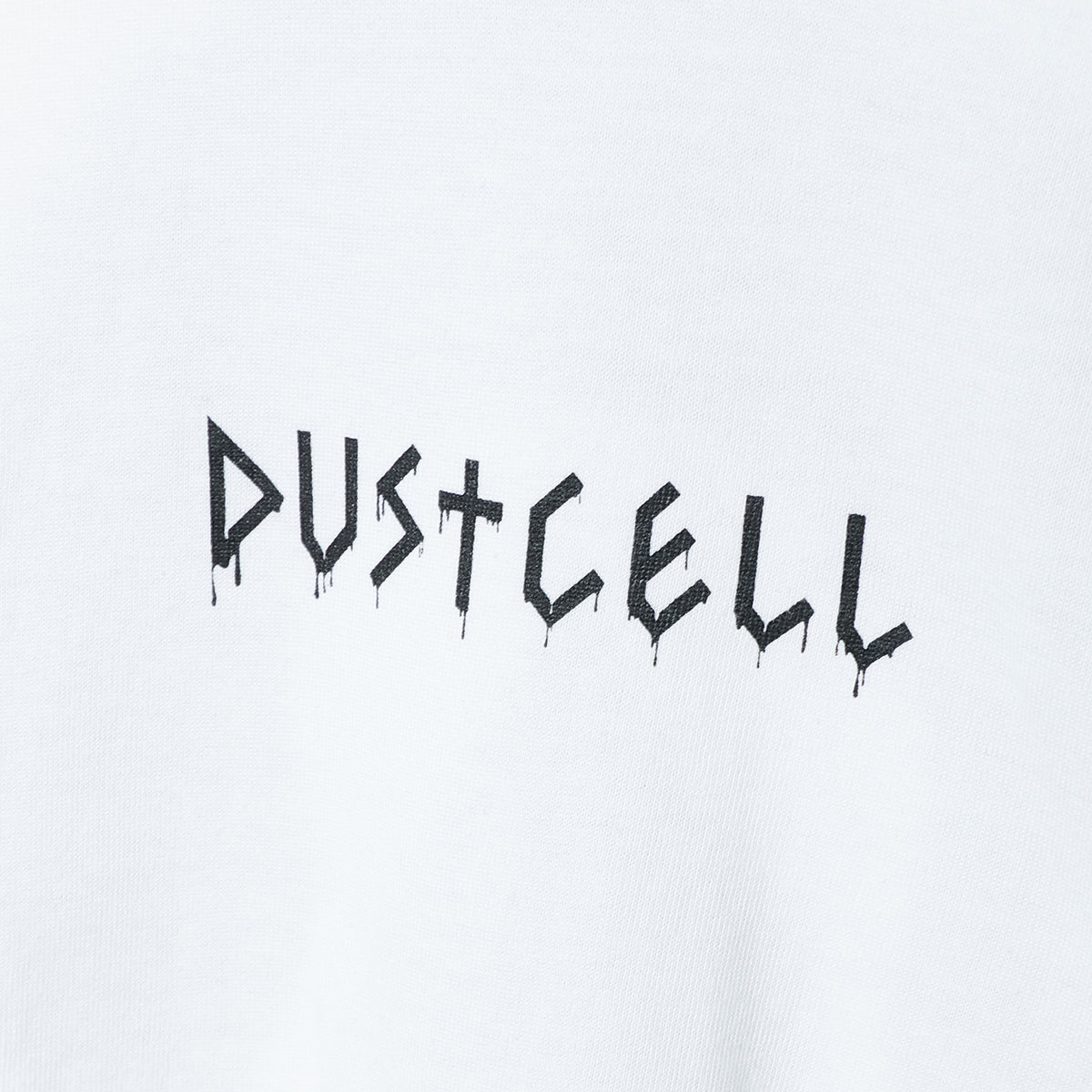 【DUSTCELL】ドリップロゴロングスリーブTシャツ/WHITE/DUSTCELL Exhibiton「白炎」