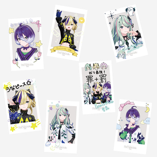 【少女革命計画】ランダムインスタントフォト風カード全7種（罪十罰 ver.）／罪十罰 Virtual mini Live「Petalstride -青嵐-」OFFICIAL GOODS
