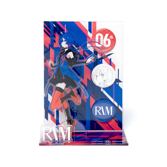 【理芽】アクリルスタンド＆缶バッジセット／理芽 6th Anniversary OFFICIAL GOODS