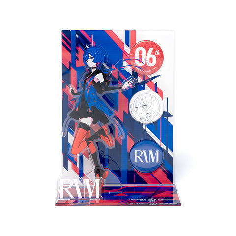 【理芽】アクリルスタンド＆缶バッジセット／理芽 6th Anniversary OFFICIAL GOODS image
