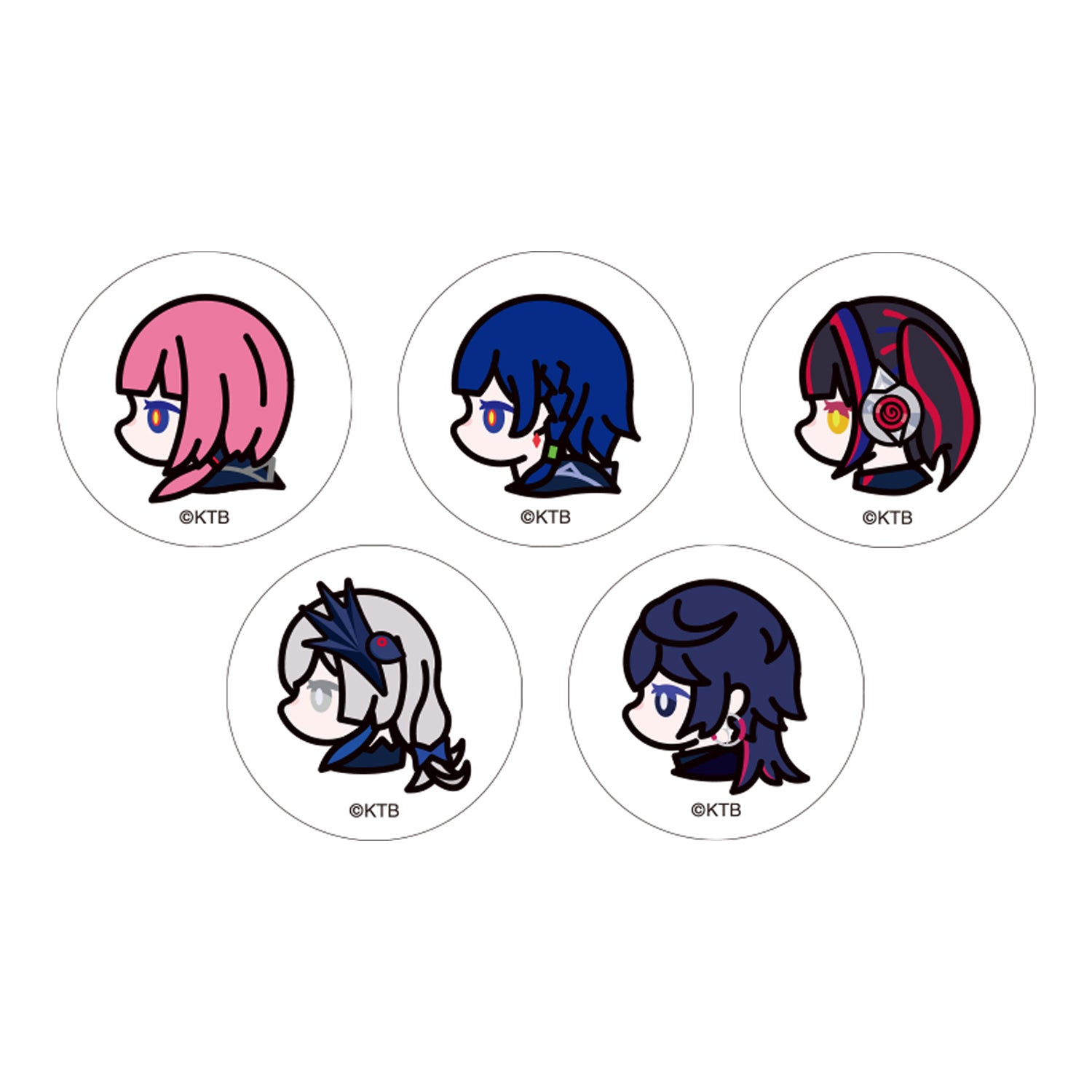 V.W.P】ランダムマメ缶バッジ face icon side ver.（全5種）／4th ONE