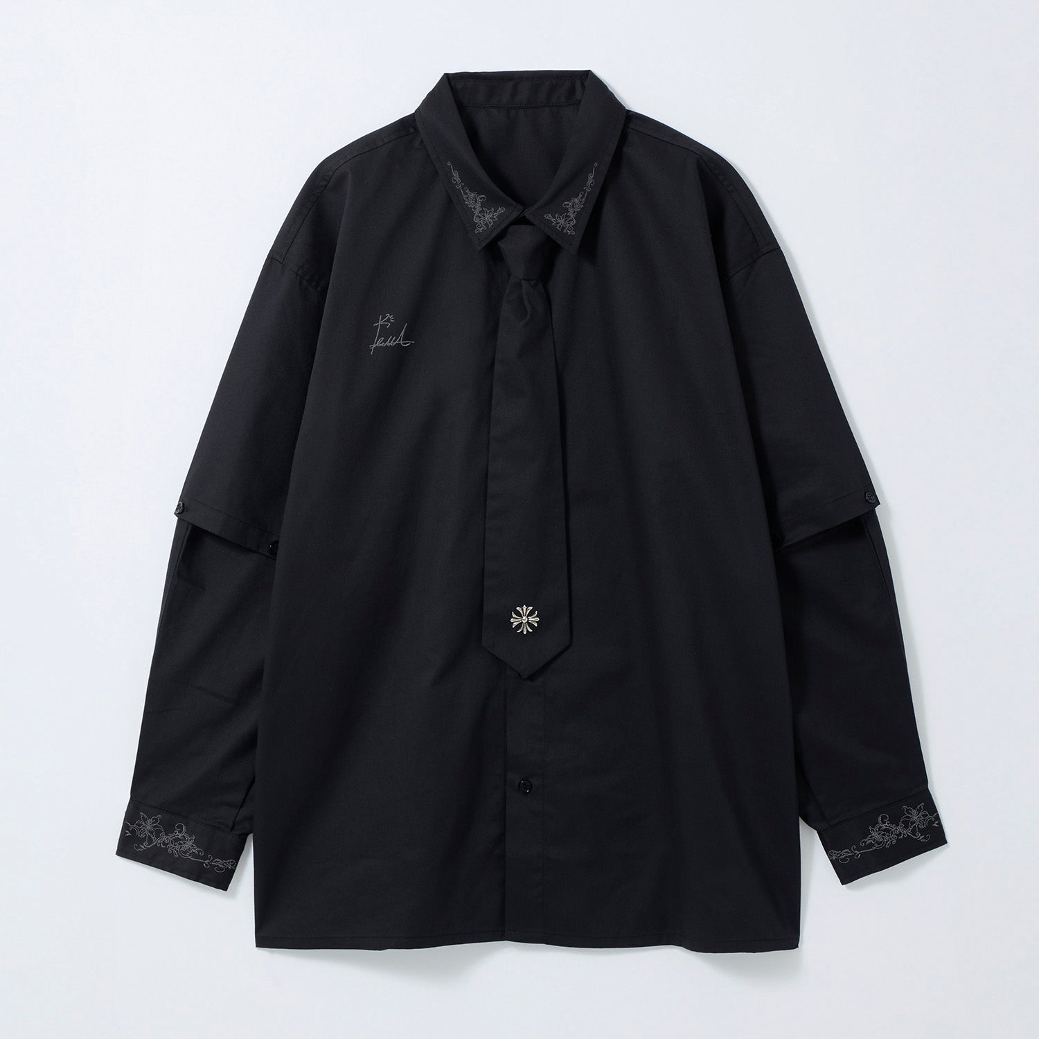 めめ　シャツ2枚　 ブラック　カキー 琶舞】ネクタイ付き2wayシャツ／琶舞 1st Anniversary OFFICIAL GOODS
