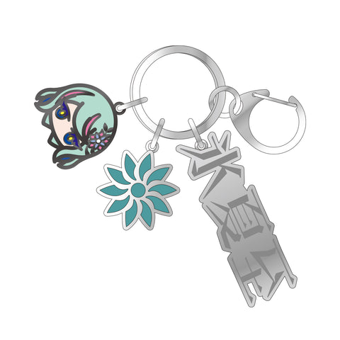 【少女革命計画】メタルキーホルダー 氷夏至／罪十罰 Virtual mini Live「Petalstride -青嵐-」OFFICIAL GOODS