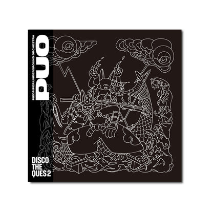 【P.U.O】アナログレコードジャケット風パッケージTシャツ（手拭い付）／2nd Remix ALBUM「DISCOTHEQUES 2」& OFFICIAL GOODS