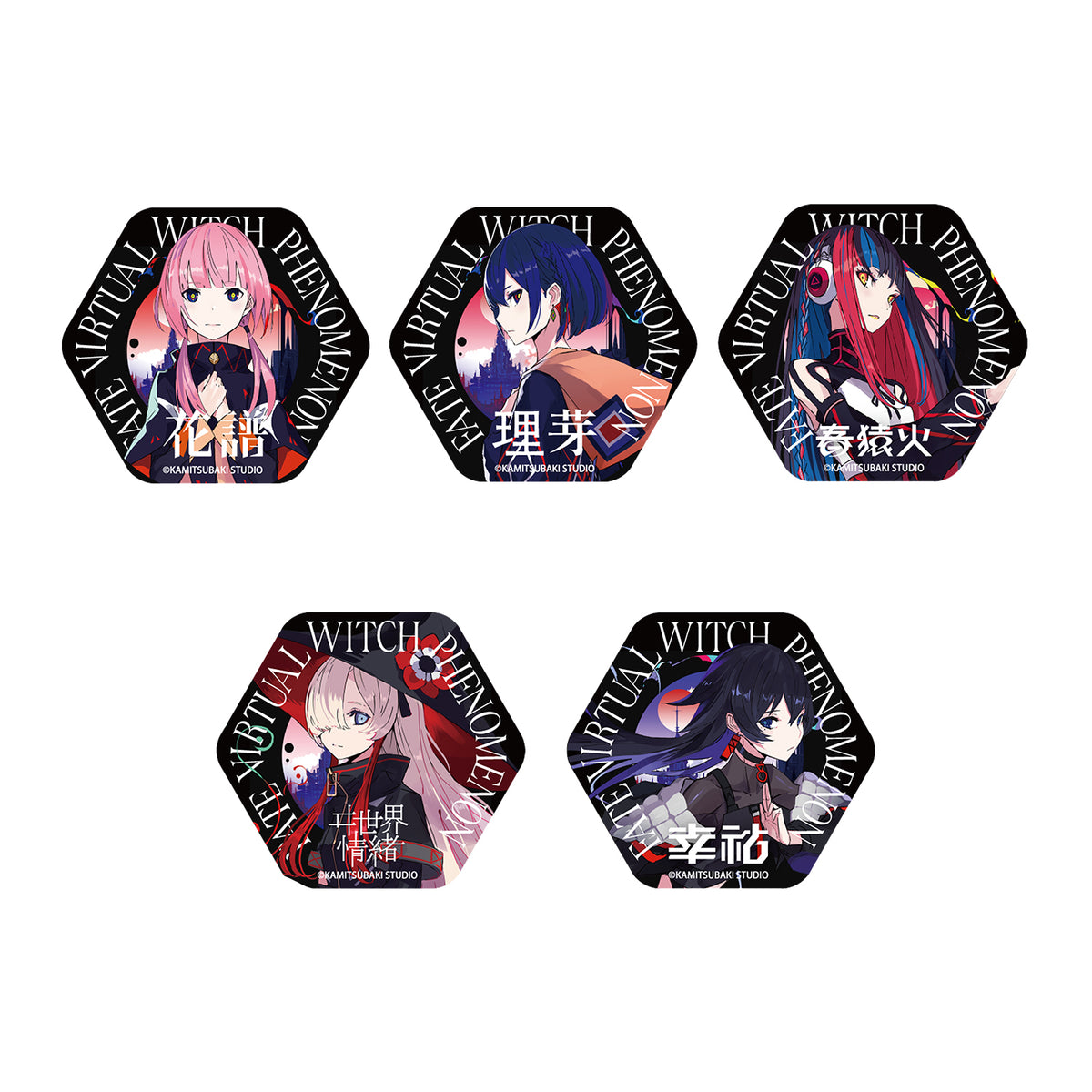 【V.W.P】ハニカム缶バッジ（運命）／KAMITSUBAKI STUDIO スターターグッズ
