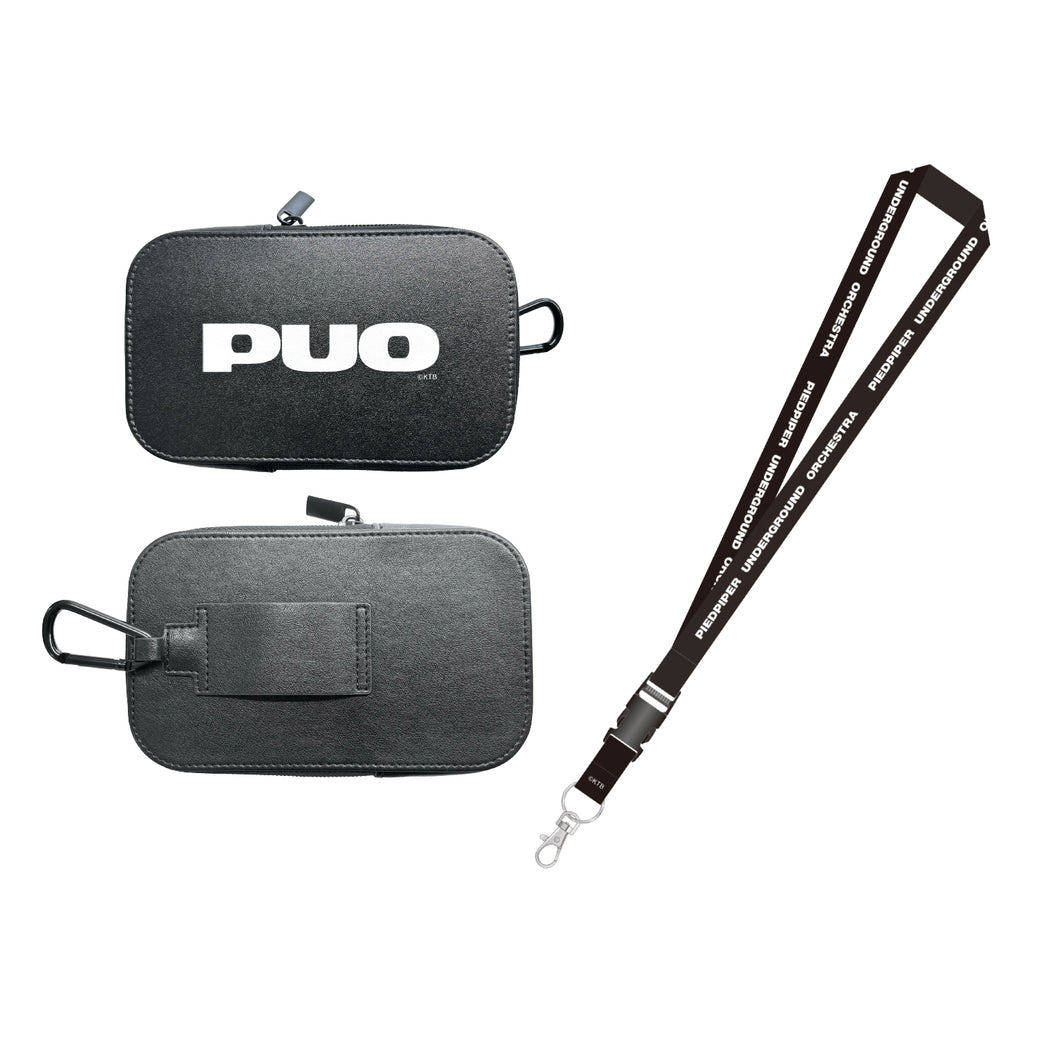 【P.U.O】ポーチ＆ネックストラップセット／2nd Remix ALBUM「DISCOTHEQUES 2」& OFFICIAL GOODS