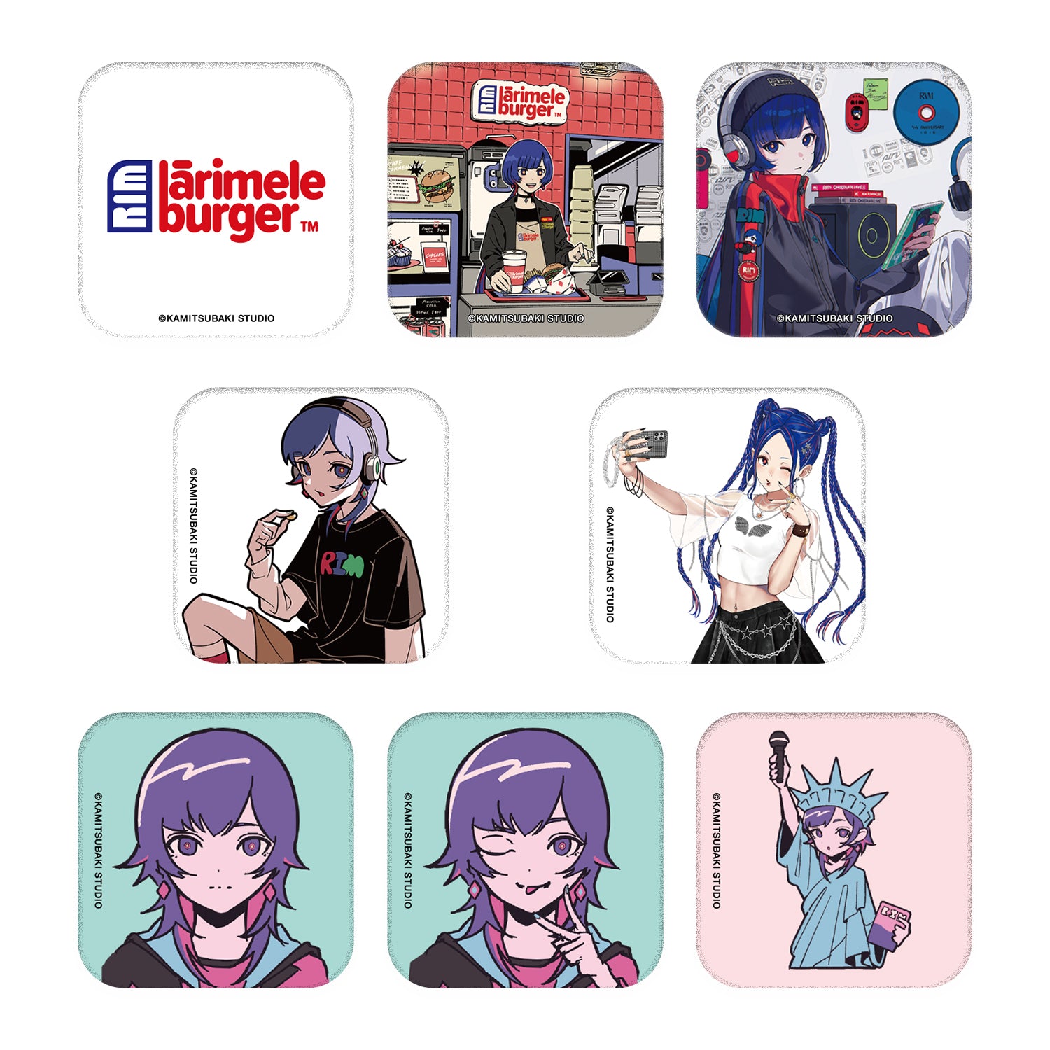 理芽】「làrimele burger」ランダム缶バッジ／花譜 6th Anniversary