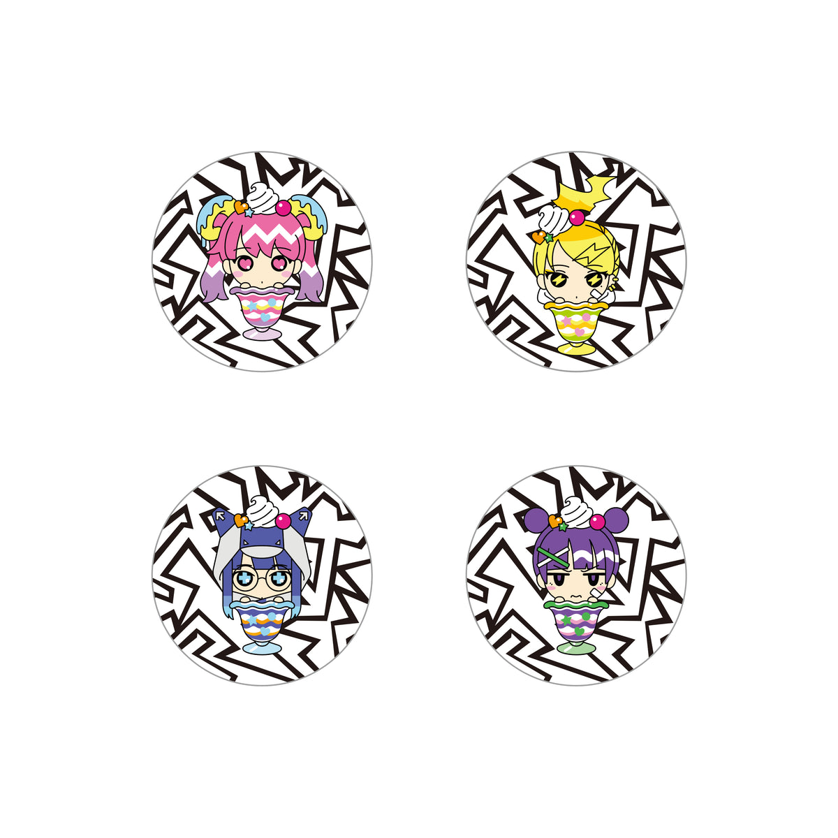 【KAMITSUBAKI STUDIO×HELLO OSAKA】デフォルメパフェイラストフレークシールセット（おっちゃんパフェ入り）／KAMITSUBAKI STUDIO presents バーチャル謎解きミステリー「魔女謎解」with HELLO OSAKA OFFICIAL GOODS