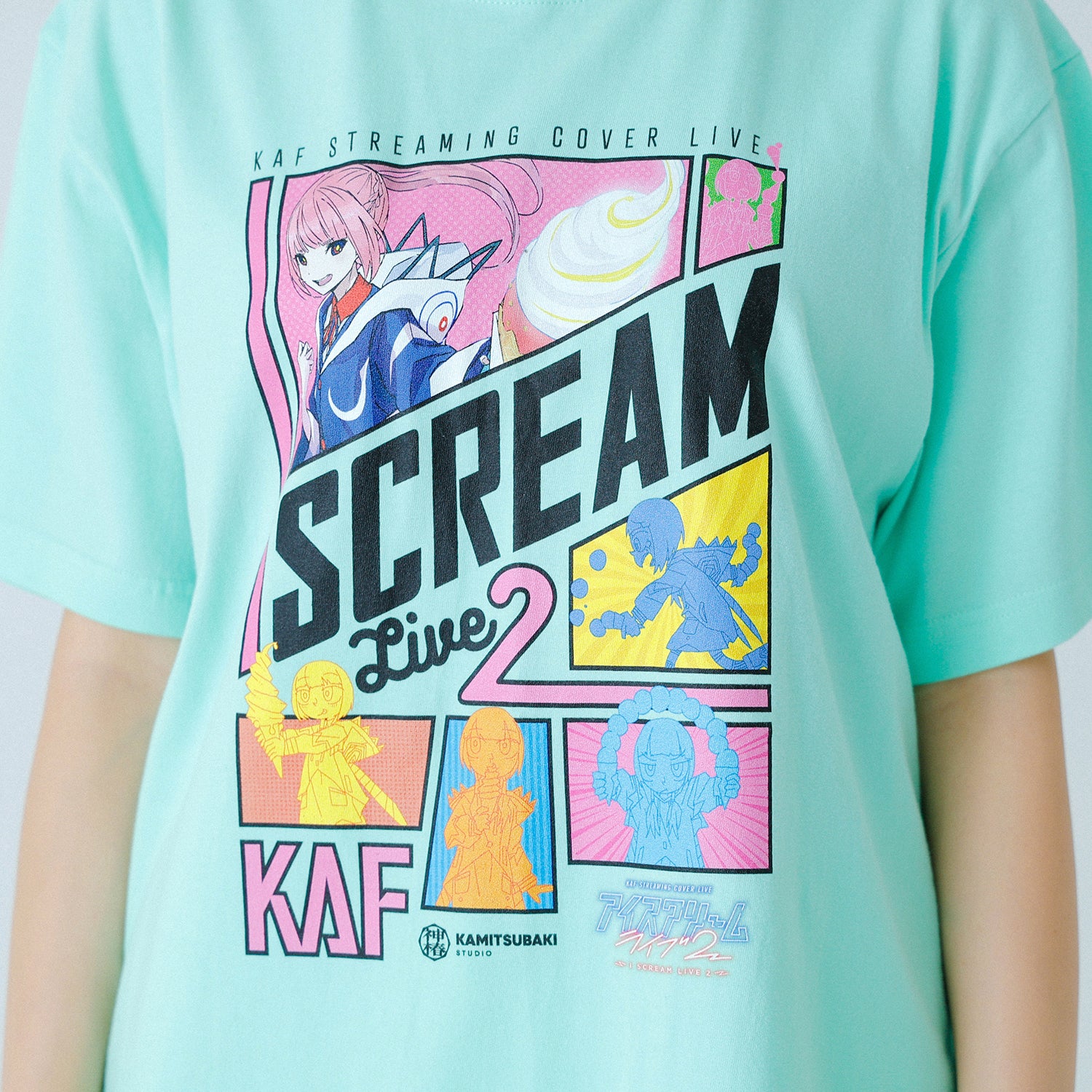 花譜】I SCREAM LIVE2 Tシャツ／MINT／KAF STREAMING COVER LIVE