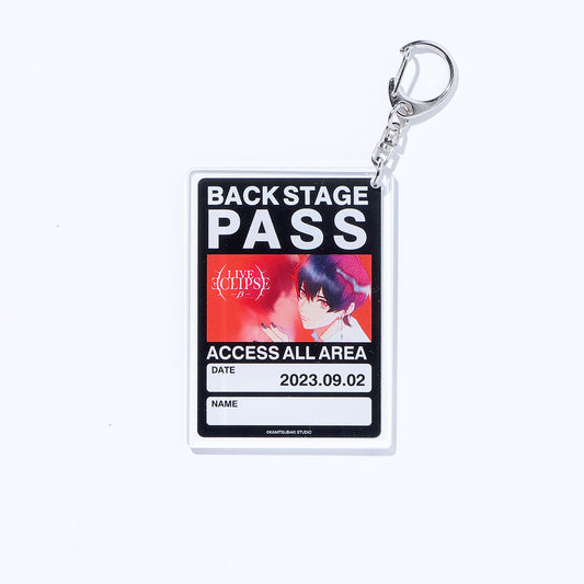 【梓川】BACK SATAGE PASS風アクリルキーホルダー　／1st ONE-MAN LIVE 「LIVE ECLIPSE-β-」