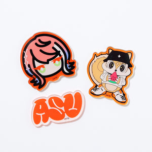 【明透】アクリルステッカー（全3種）／2nd ONE-MAN LIVE「BIRTH」& 4周年記念イベント「さまーすくーる ASCHOOL!」official goods