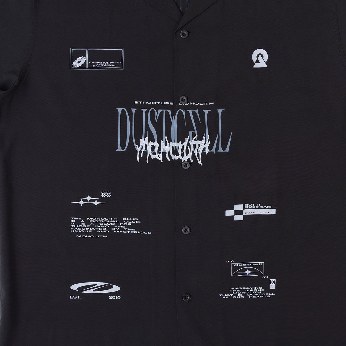 【DUSTCELL】開襟アロハシャツ／「ONE」at 日本武道館 Blu-ray 発売記念 POP UP「MONOLITH」