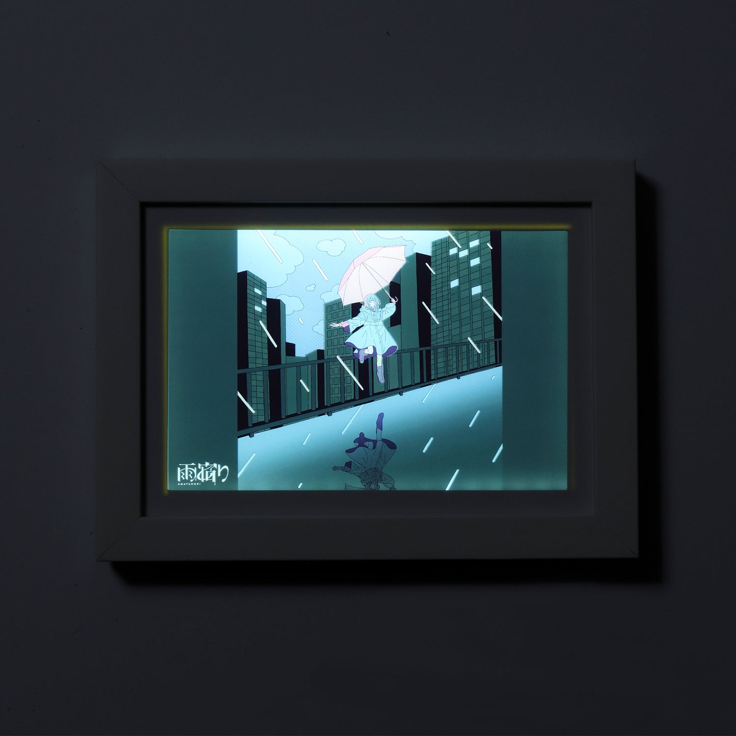 新品未開封【雨宿り】「濡れたままの傘で」光るアートボード（直筆サイン入り）神椿 雨宿り】「濡れたままの傘で」光るアートボード（直筆サイン入り