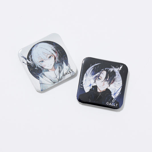 【DUSTCELL】6周年記念イラストスクエア缶バッジ2個セット／DUSTCELL 6th Anniversary OFFICIAL GOODS