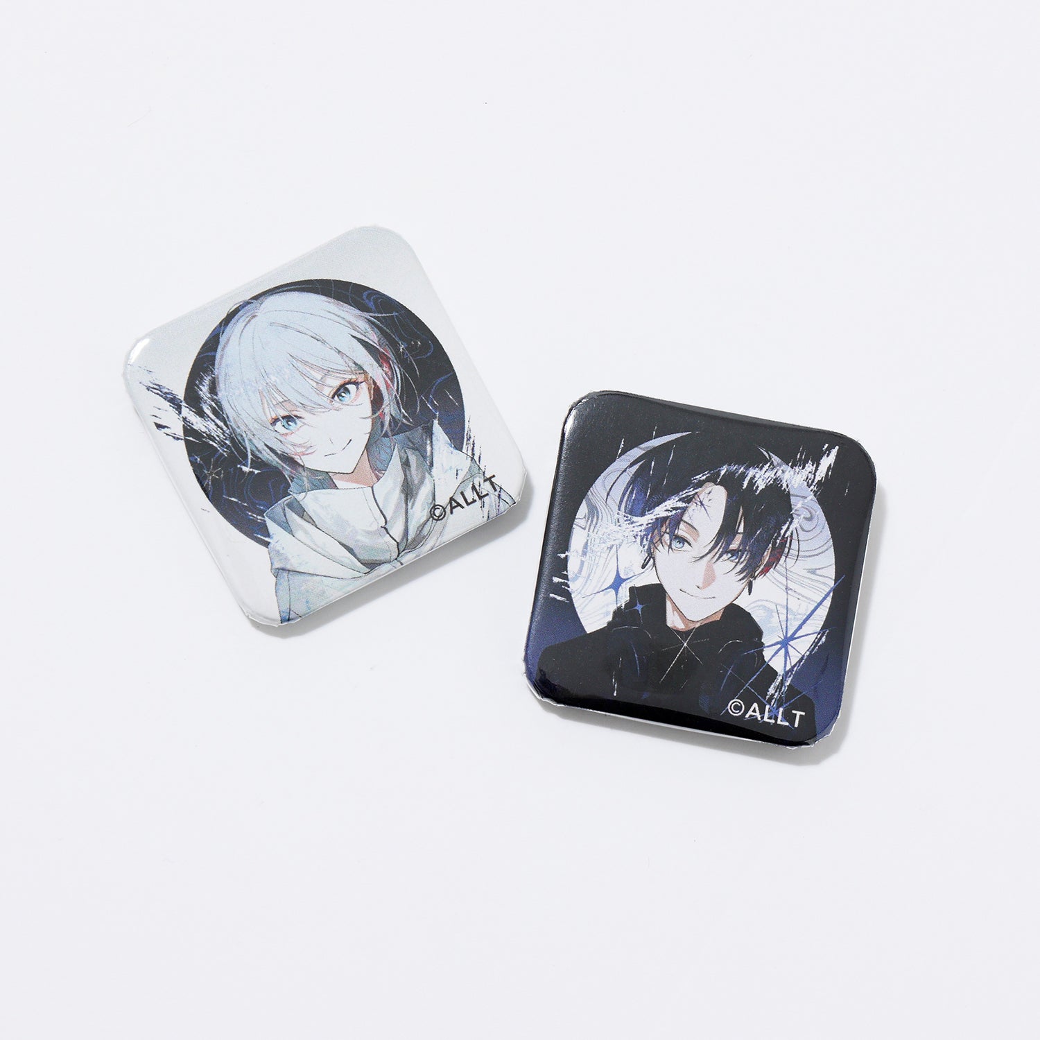 DUSTCELL】6周年記念イラストスクエア缶バッジ2個セット／DUSTCELL 6th