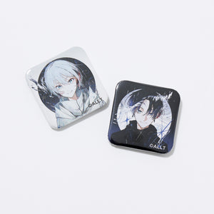 DUSTCELL】6周年記念イラストスクエア缶バッジ2個セット／DUSTCELL 6th