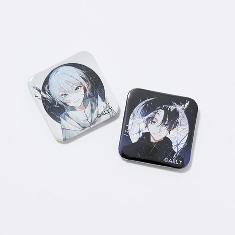 【DUSTCELL】6周年記念イラストスクエア缶バッジ2個セット／DUSTCELL 6th Anniversary OFFICIAL GOODS