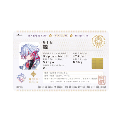 【STRANGE EDEN】市民カード風ステッカー（赤豪区・青灯区・黄道区）／STRANGE EDEN OFFICIAL GOODS vol.1