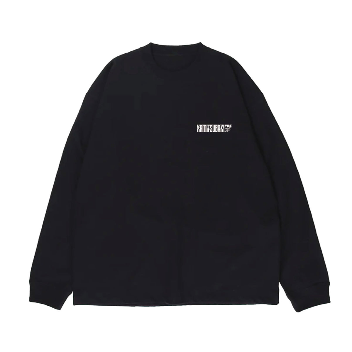 【KAMITSUBAKI STUDIO】ビックシルエット ロングスリーブTシャツ カラービジュアル ver.／BLACK／KAMITSUBAKI FES ’25 OUR ONE-DAY WAR