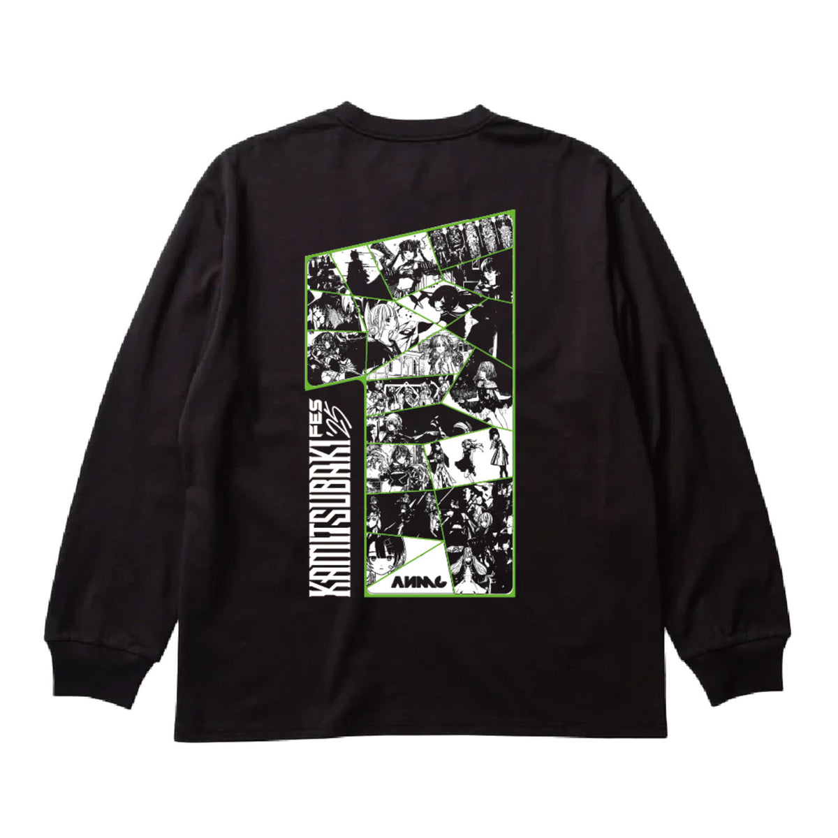 【KAMITSUBAKI STUDIO】ビックシルエット ロングスリーブTシャツ メインキービジュアル ver.／BLACK／KAMITSUBAKI FES ’25 OUR ONE-DAY WAR