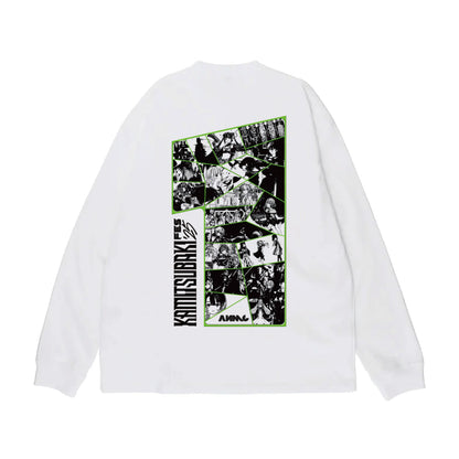 【KAMITSUBAKI STUDIO】ビックシルエット ロングスリーブTシャツ メインキービジュアル ver.／WHITE／KAMITSUBAKI FES ’25 OUR ONE-DAY WAR
