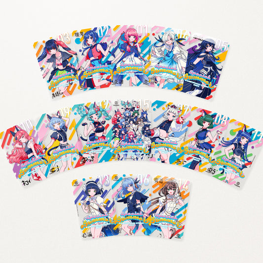 【KAMITSUBAKI STUDIO】Virtual Artist クリアトレーディングカードランダム3枚セット（全15種）／KAMITSUBAKI STUDIO 2023 Special Summer goods
