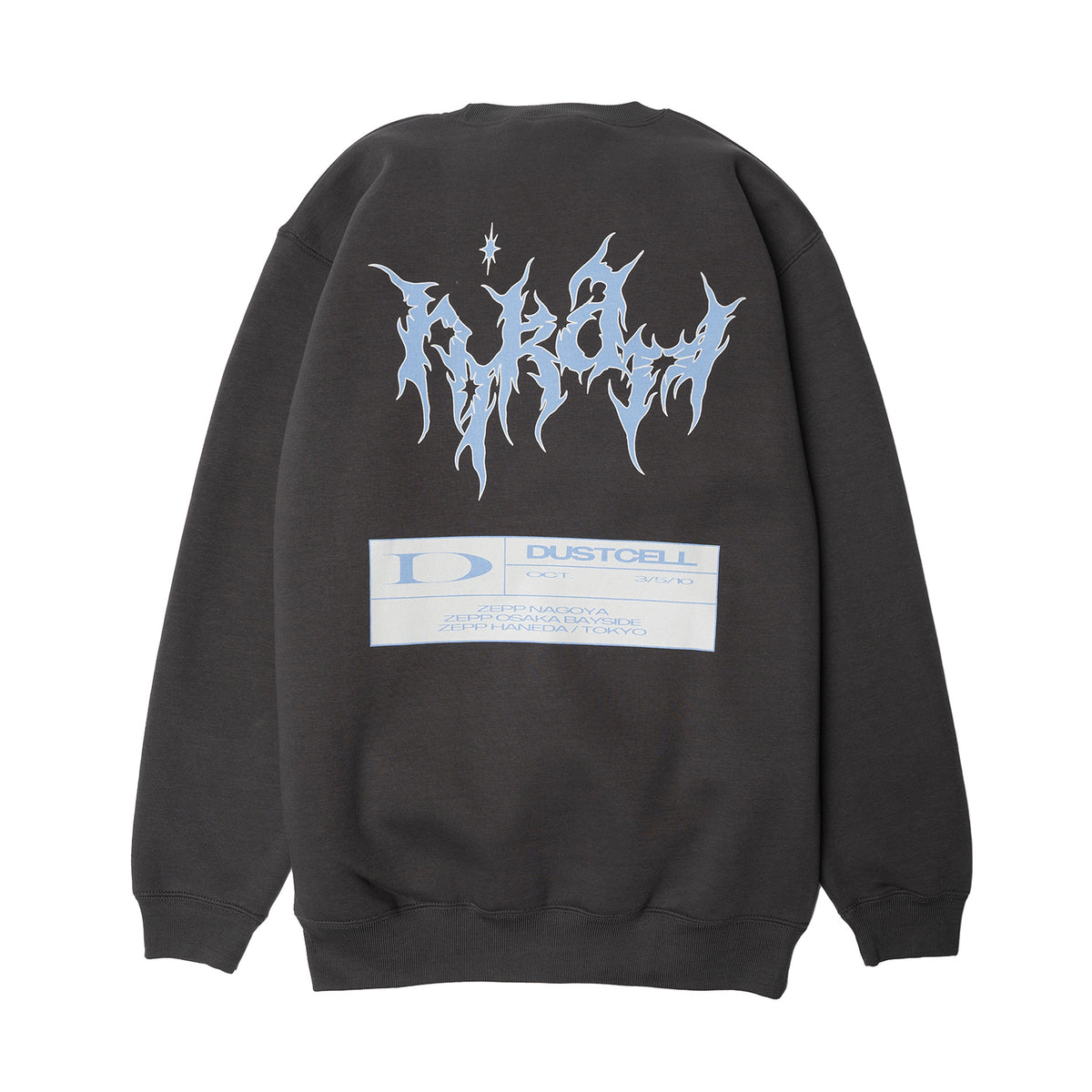 【DUSTCELL】「光」グラフィッククルーネックスウェット／DARK GRAY／DUSTCELL TOUR 2024「光」第二弾