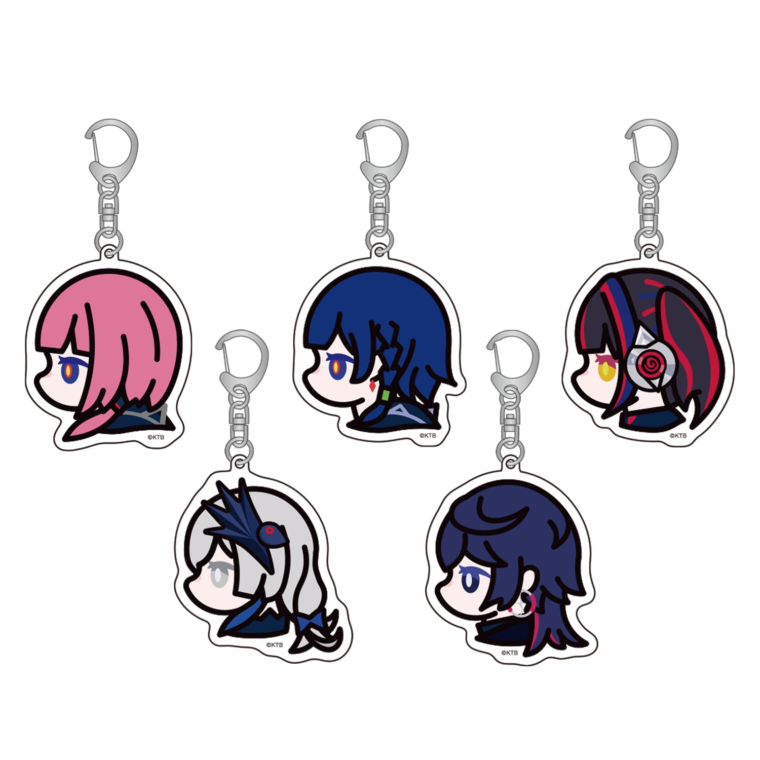 V.W.P】ランダムアクリルキーホルダー face icon side ver.（全5種