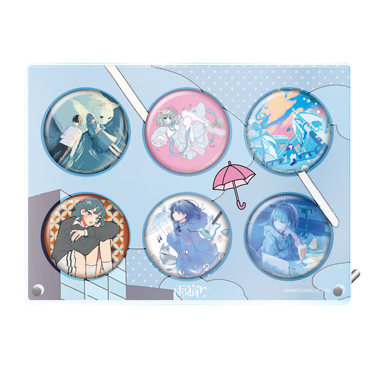 【雨宿り】「濡れたままの傘で」メモリアルディズプレイアクリルスタンドセット（缶バッジ6種付き）／2nd ONE-MAN LIVE「濡れたままの傘で」