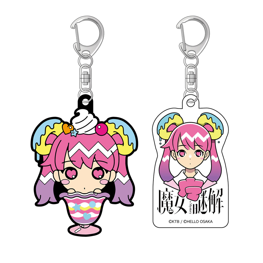 【KAMITSUBAKI STUDIO×HELLO OSAKA】キーホルダー2個セット 花咲 兔冥／KAMITSUBAKI STUDIO presents バーチャル謎解きミステリー「魔女謎解」with HELLO OSAKA OFFICIAL GOODS