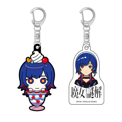 【KAMITSUBAKI STUDIO×HELLO OSAKA】キーホルダー2個セット 谷置 狸眼（理芽）／KAMITSUBAKI STUDIO presents バーチャル謎解きミステリー「魔女謎解」with HELLO OSAKA OFFICIAL GOODS