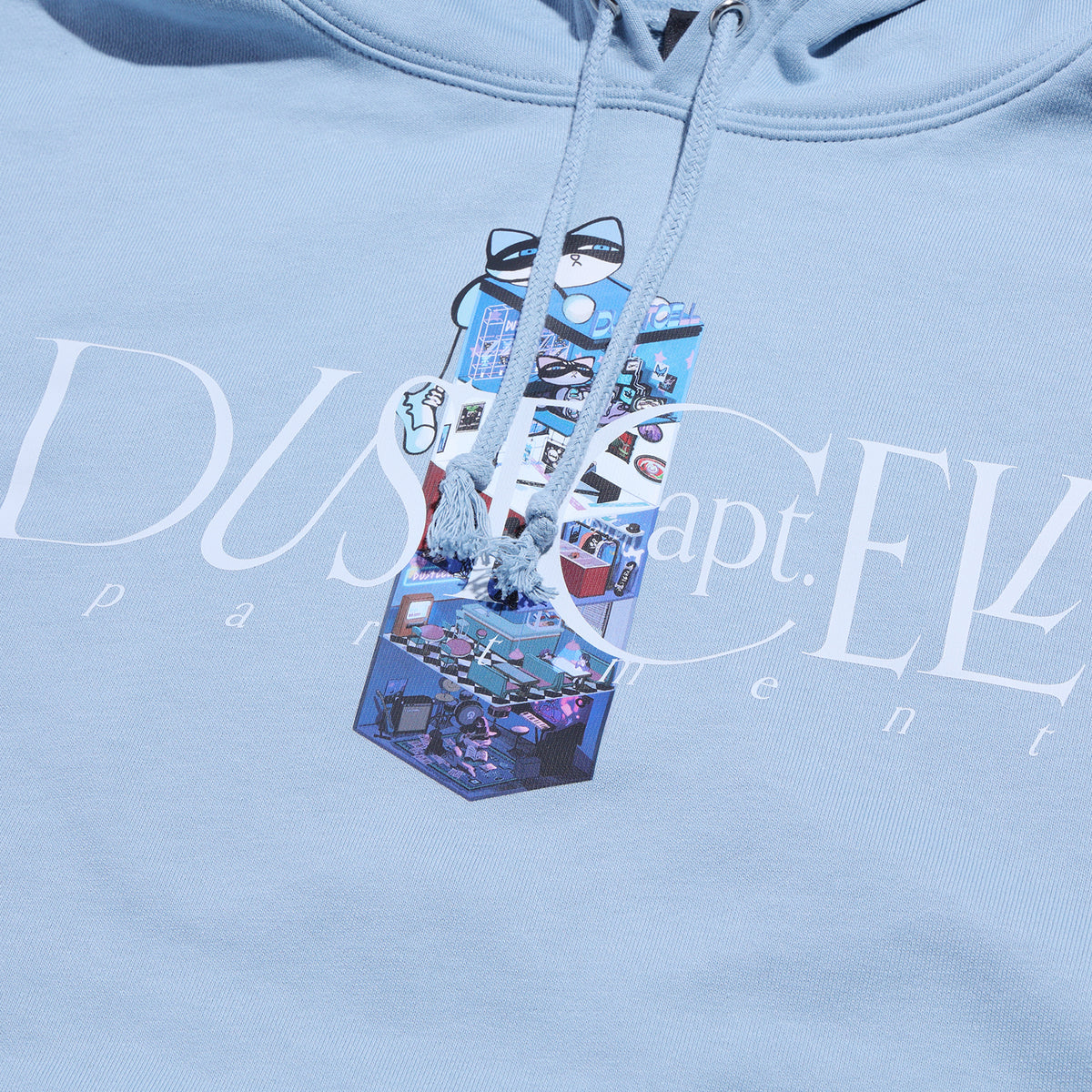 【DUSTCELL】「DUSTCELL apt.」フーディー／BLUE GRAY／EXHIBITION「DUSTCELL apt. -apartment- 」OFFICIAL GOODS