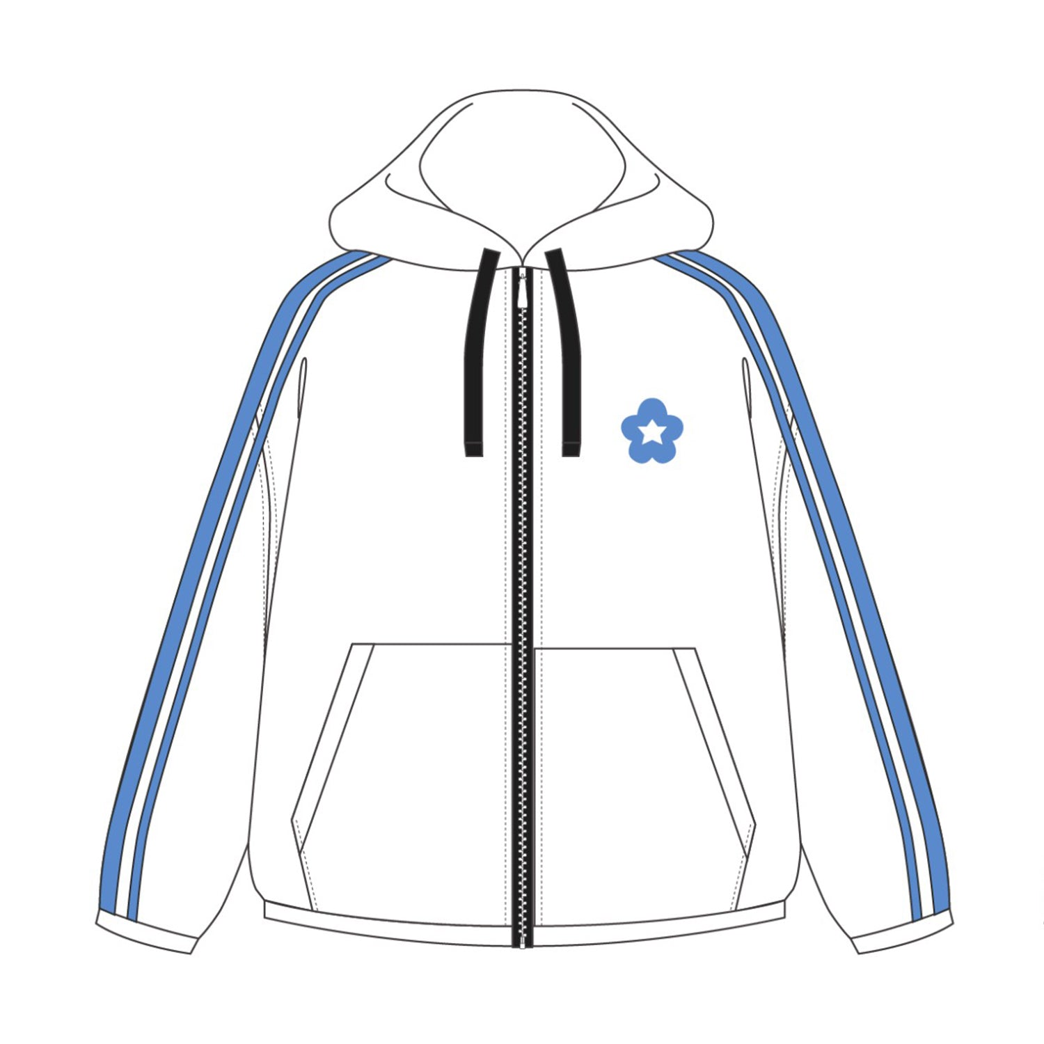 【ヰ世界情緒】「Virtual Ties〜ヰ世界情緒夢想曲〜」練習着パーカー/Virtual Ties 〜ヰ世界情緒夢想曲〜 OFFICIAL GOODS