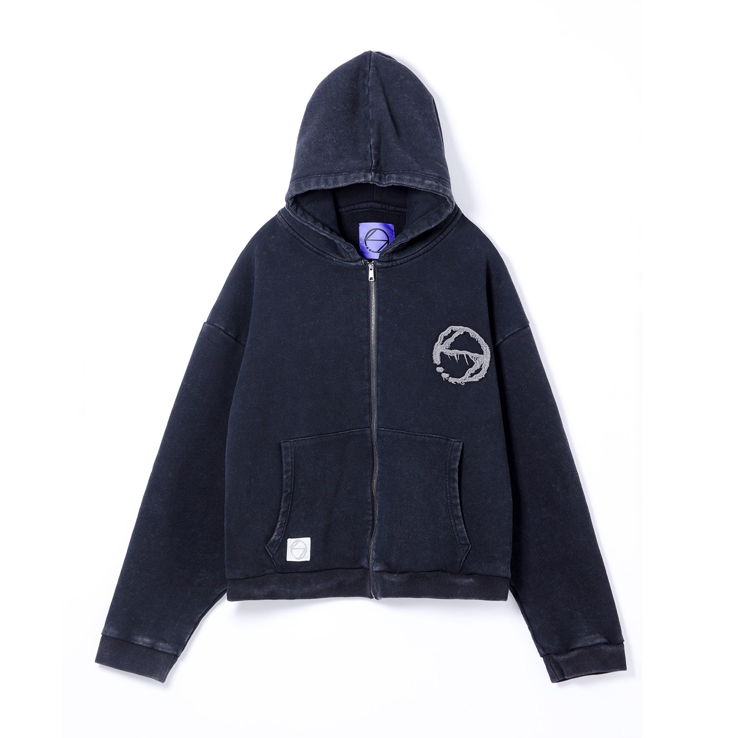 【幸祜】LOGO ZIP HOODIE／BLACK／MAISON KOKO pre open