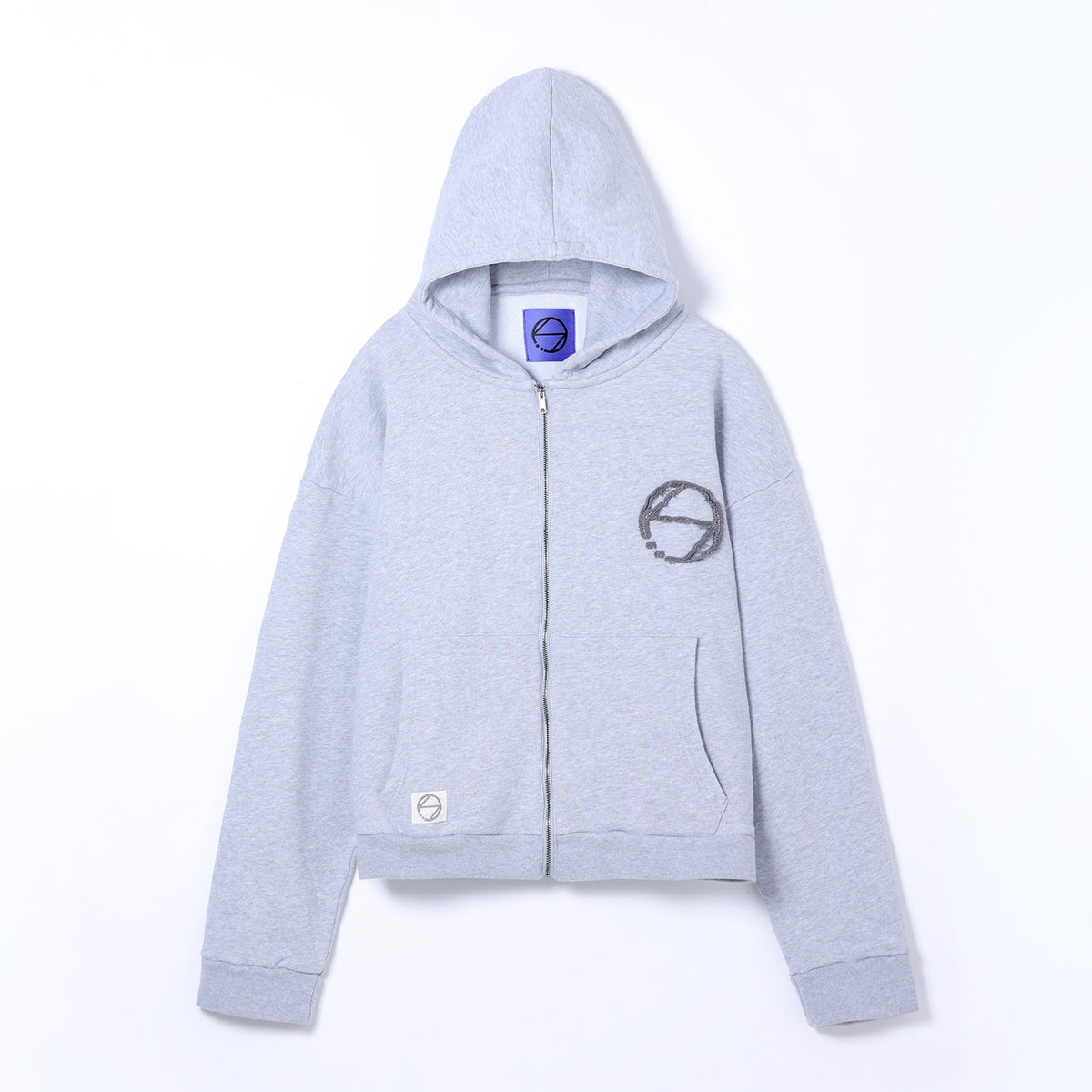 【幸祜】LOGO ZIP HOODIE／GRAY／MAISON KOKO pre open